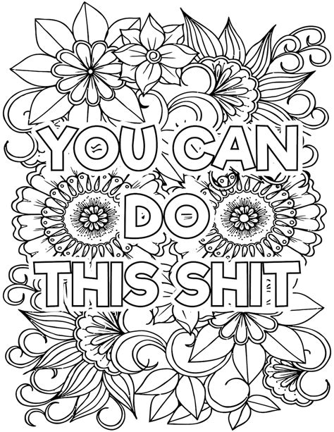 Release Your Inhibitions: Curse Word Coloring Pages for Mindful Coloring